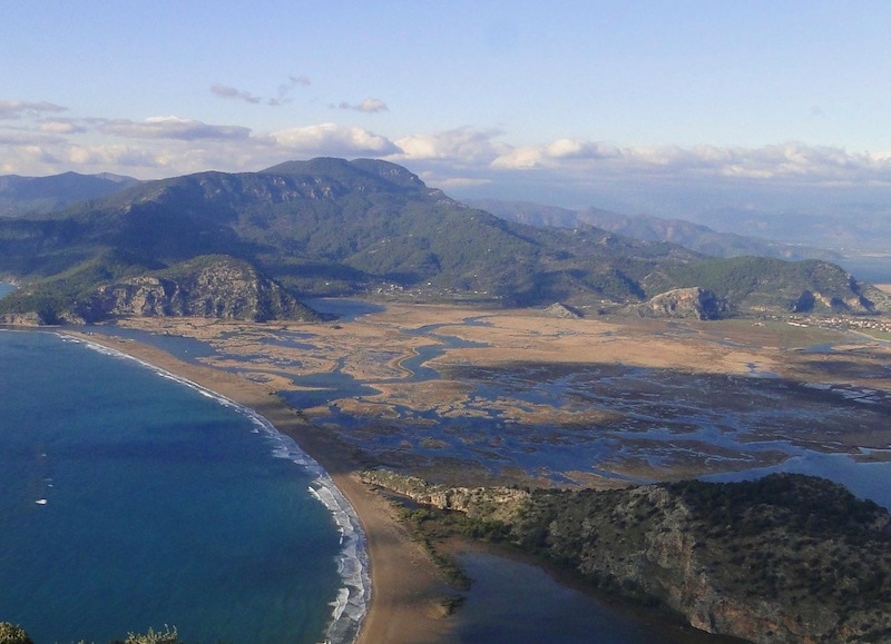 10. Dalyan River flowing into Istuzu Beach, Turkey